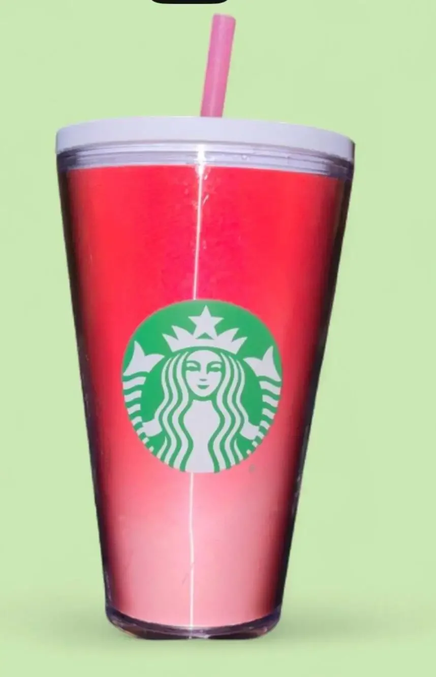 Starbucks 2019 Holiday Lenticular Holographic 16oz Cold Cup Tumbler Red/Pink